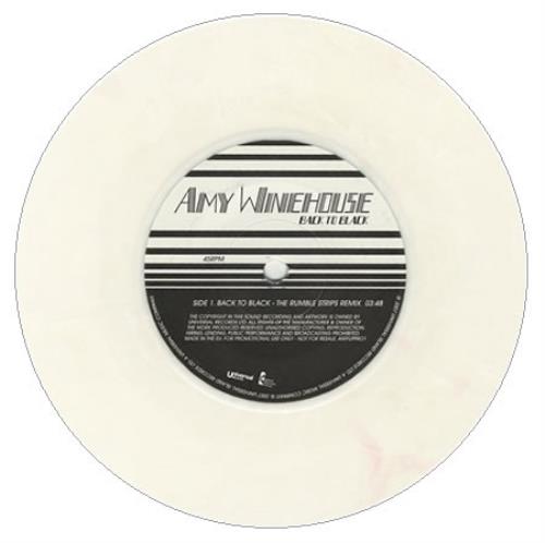 Amy Winehouse Back To Black - White vinyl UK Promo 7